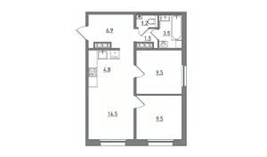 3-к квартира, вторичка, 51м2, 11/17 этаж