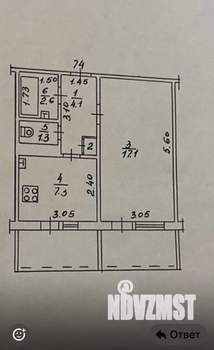 1-к квартира, вторичка, 32м2, 7/9 этаж