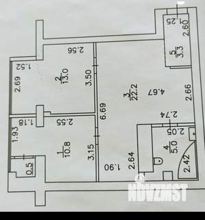 3-к квартира, вторичка, 55м2, 7/10 этаж