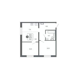 3-к квартира, вторичка, 53м2, 15/17 этаж