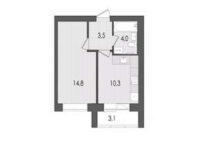 1-к квартира, вторичка, 36м2, 8/9 этаж