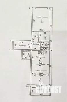 2-к квартира, вторичка, 43м2, 2/17 этаж