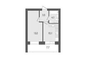 1-к квартира, вторичка, 40м2, 5/9 этаж