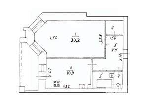 1-к квартира, вторичка, 42м2, 6/13 этаж