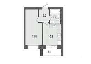 1-к квартира, вторичка, 36м2, 9/9 этаж