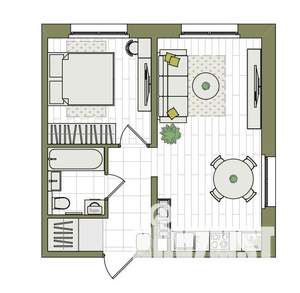 2-к квартира, вторичка, 39м2, 8/17 этаж