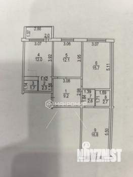 3-к квартира, вторичка, 75м2, 2/10 этаж