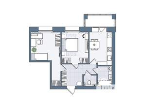 2-к квартира, вторичка, 58м2, 3/6 этаж