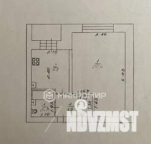 1-к квартира, вторичка, 36м2, 5/5 этаж