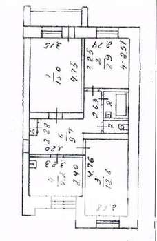 3-к квартира, вторичка, 60м2, 3/5 этаж