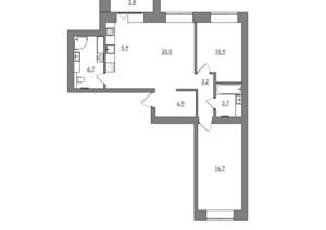 3-к квартира, вторичка, 76м2, 2/12 этаж