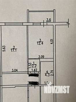 1-к квартира, вторичка, 36м2, 9/9 этаж
