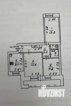 3-к квартира, вторичка, 65м2, 4/9 этаж