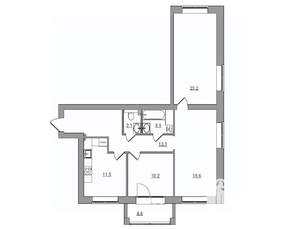 3-к квартира, вторичка, 84м2, 2/6 этаж