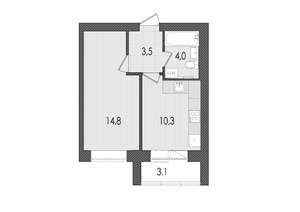 1-к квартира, вторичка, 36м2, 8/9 этаж
