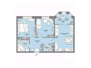 2-к квартира, вторичка, 64м2, 13/15 этаж