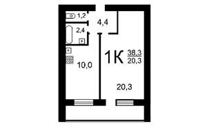 1-к квартира, вторичка, 35м2, 6/18 этаж