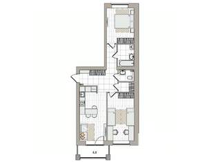 3-к квартира, вторичка, 70м2, 6/7 этаж