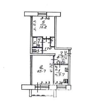 2-к квартира, вторичка, 48м2, 3/5 этаж