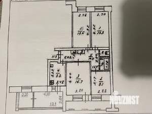 4-к квартира, вторичка, 76м2, 2/9 этаж