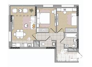 3-к квартира, вторичка, 65м2, 5/17 этаж