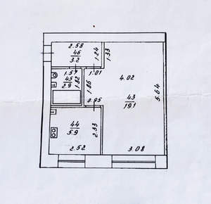1-к квартира, вторичка, 31м2, 1/5 этаж