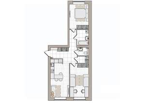 3-к квартира, вторичка, 65м2, 1/6 этаж