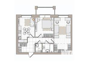 2-к квартира, вторичка, 66м2, 4/6 этаж