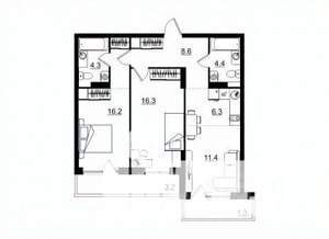 3-к квартира, строящийся дом, 72м2, 11/11 этаж
