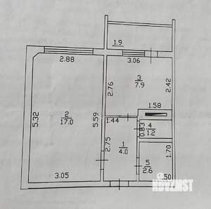 1-к квартира, вторичка, 33м2, 6/9 этаж