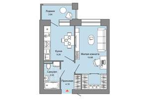 1-к квартира, вторичка, 36м2, 1/8 этаж