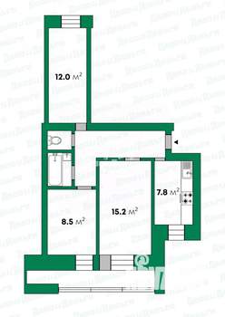 3-к квартира, вторичка, 59м2, 6/9 этаж