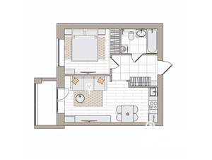 2-к квартира, вторичка, 43м2, 6/6 этаж