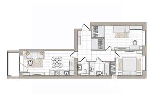 3-к квартира, вторичка, 71м2, 6/6 этаж