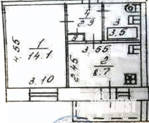 1-к квартира, вторичка, 30м2, 2/5 этаж