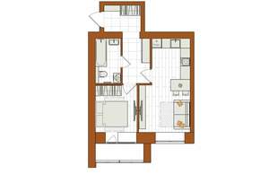 2-к квартира, вторичка, 40м2, 9/12 этаж