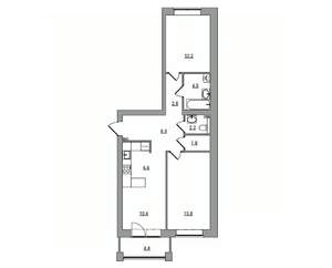 3-к квартира, вторичка, 71м2, 6/7 этаж