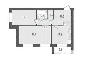 2-к квартира, вторичка, 57м2, 5/9 этаж