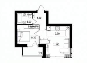 2-к квартира, вторичка, 36м2, 6/9 этаж
