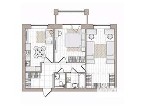 2-к квартира, вторичка, 66м2, 6/6 этаж