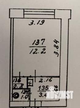 Студия квартира, вторичка, 17м2, 5/5 этаж