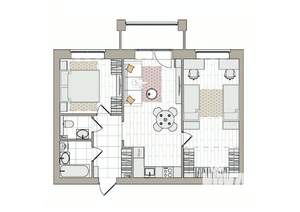3-к квартира, вторичка, 66м2, 6/6 этаж