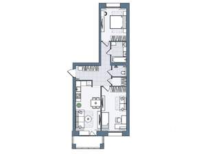 3-к квартира, вторичка, 70м2, 2/7 этаж