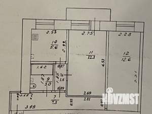 2-к квартира, вторичка, 42м2, 5/5 этаж