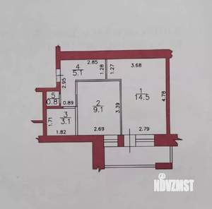 1-к квартира, вторичка, 33м2, 1/10 этаж