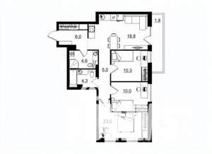 3-к квартира, строящийся дом, 74м2, 8/11 этаж