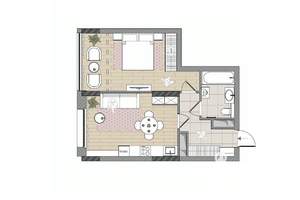 2-к квартира, вторичка, 49м2, 6/17 этаж