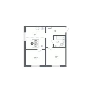 3-к квартира, вторичка, 53м2, 14/17 этаж