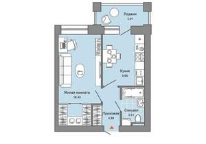 1-к квартира, вторичка, 36м2, 2/8 этаж