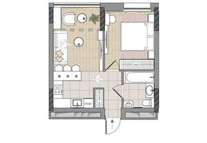 2-к квартира, вторичка, 38м2, 3/17 этаж